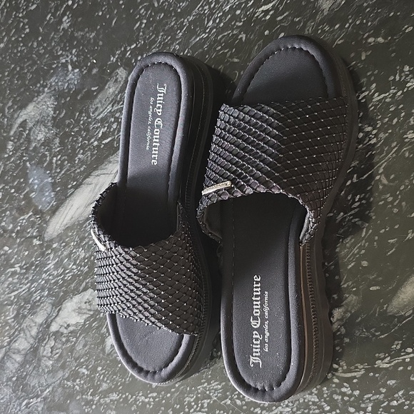 BRAND NEW JUICY COUTURE OPEN TOE RHINESTONE  PLATFORM  SANDALS R3 - Picture 7 of 16